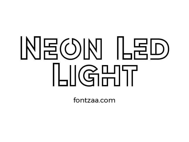 Neon Led Light Font Free Download