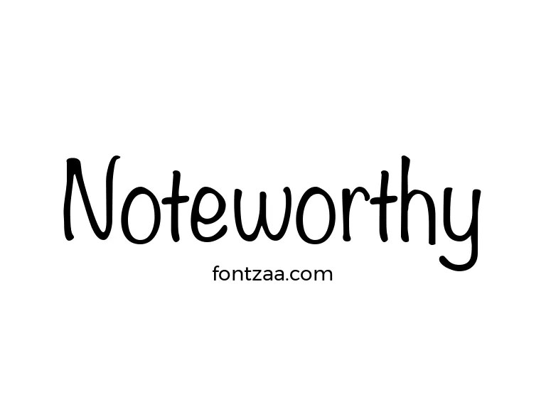 Noteworthy Font Free Download