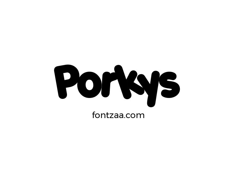 Porkys Font Free Download