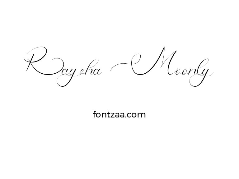 Raysha Moonly Font Free Download