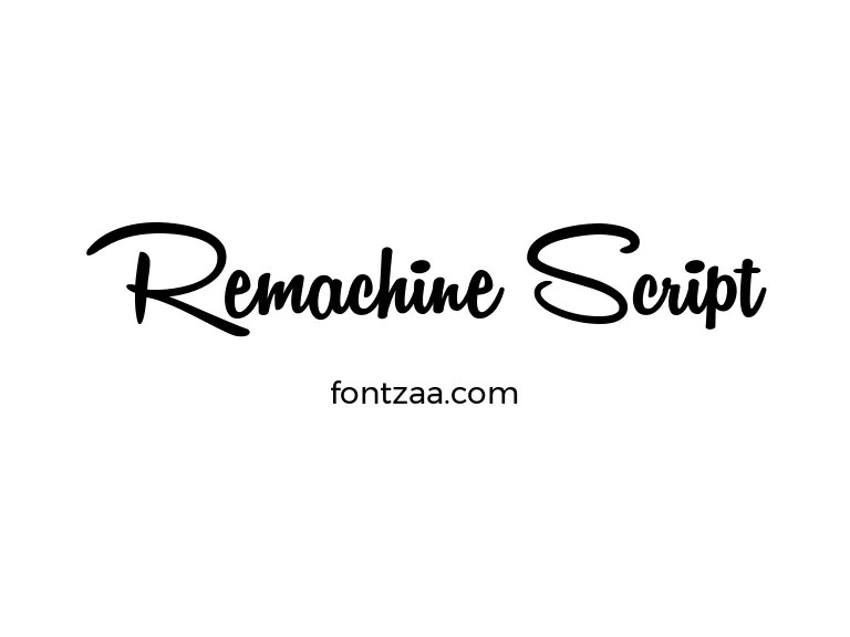 Remachine Script Font Free Download