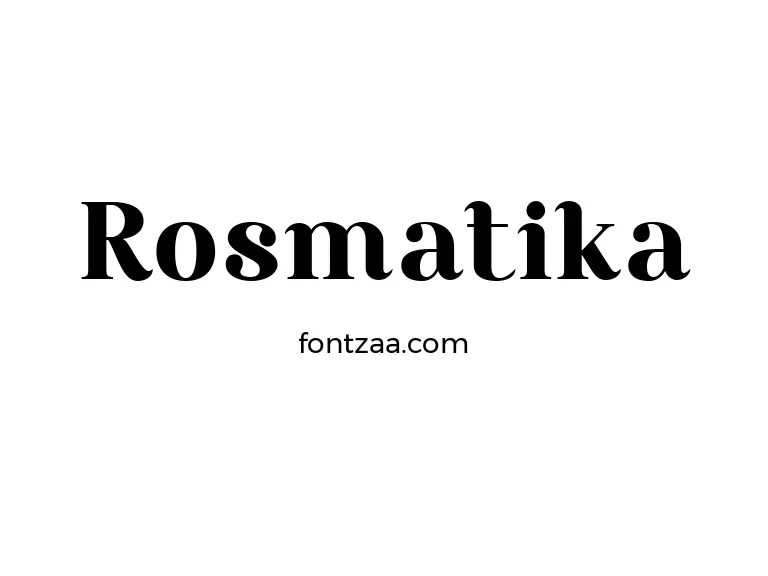 Rosmatika Font Free Download