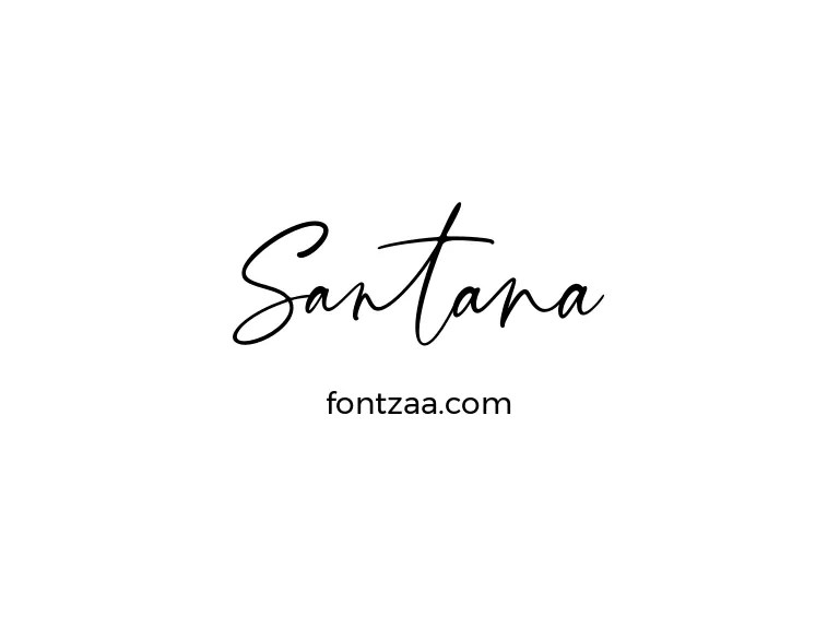 Santana Font Free Download