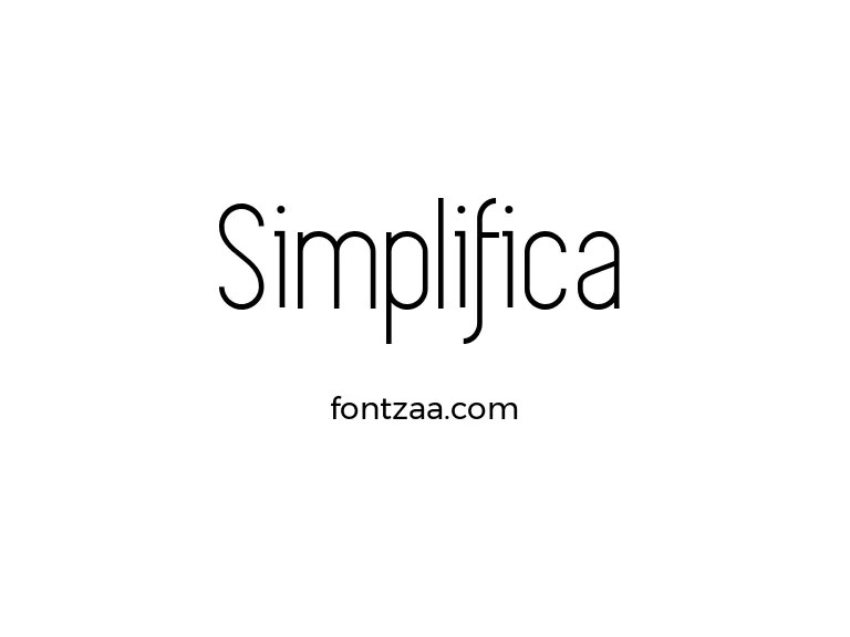 Simplifica Font Free Download