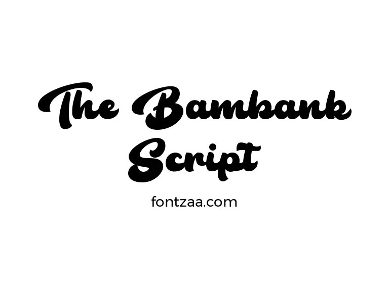 The Bambank Script Font Free Download