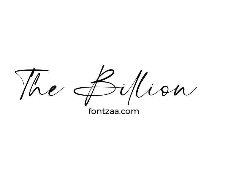 The Billion Font Free Download