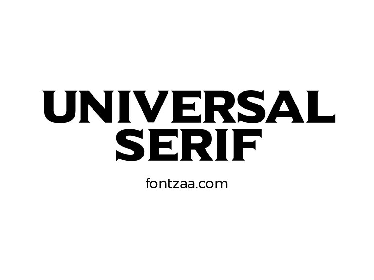 Universal Serif Font Free Download