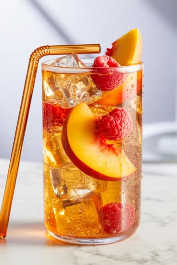 Peach Iced Tea Recipe With Raspberry