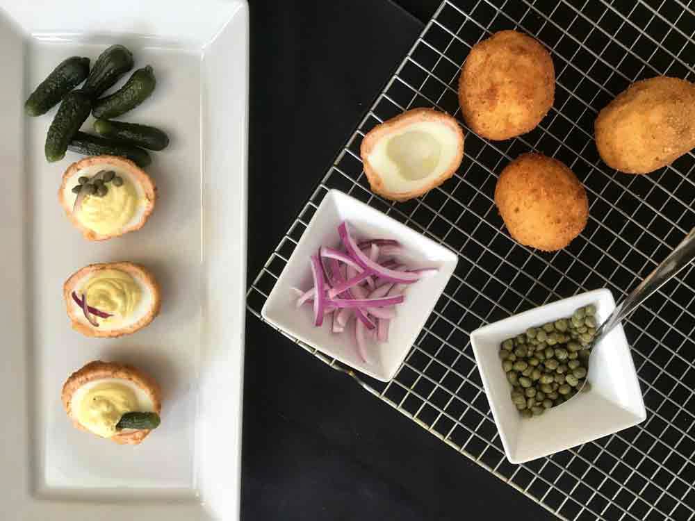 Smoked Salmon "Scotch" Deviled Eggs//The Hotel Saugatuck//Farrell A. Leo