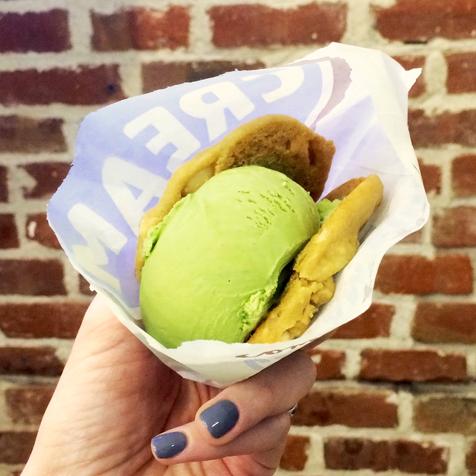 cream match green tea ice cream