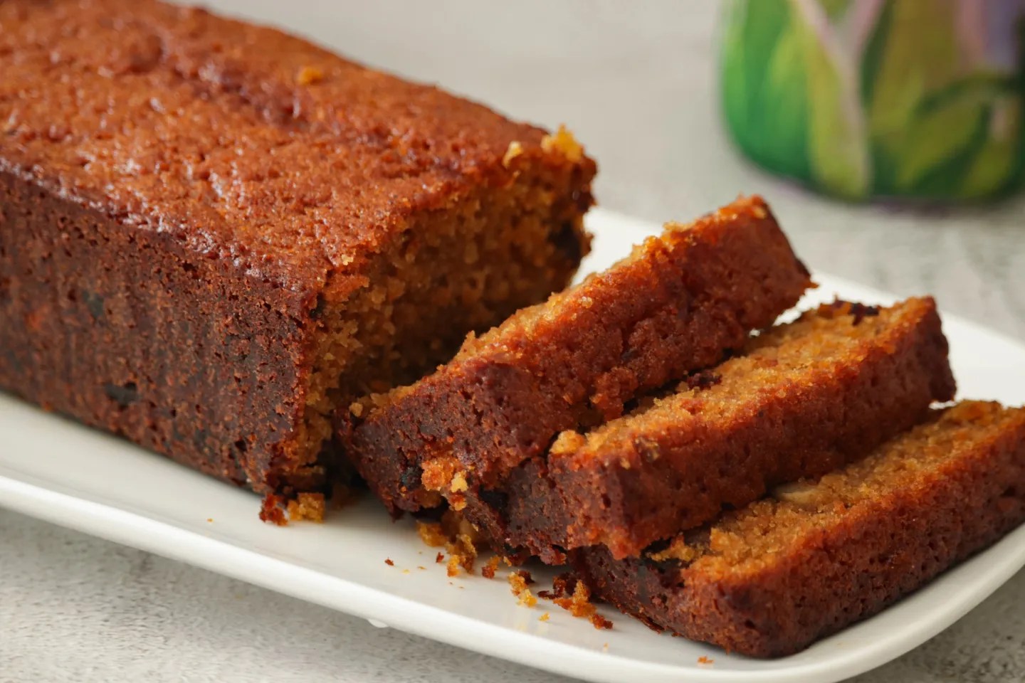 slices of carrot dates cake