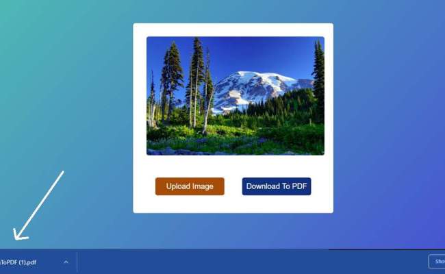 Image To PDF Converter Using JavaScript & CSS