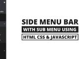 Sidebar Dropdown Menu Using Html Css Javascript