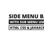 Sidebar Dropdown Menu Using HTML, CSS & JavaScript