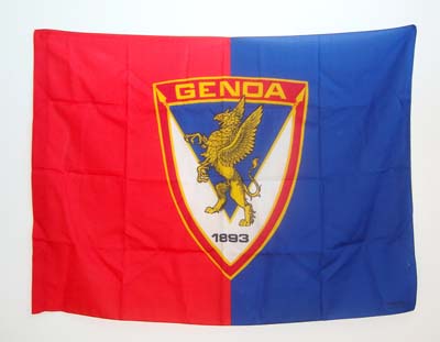 The first flag of the republic of genoa was red with saint george riding an horse, attested after 1198. FLAGS