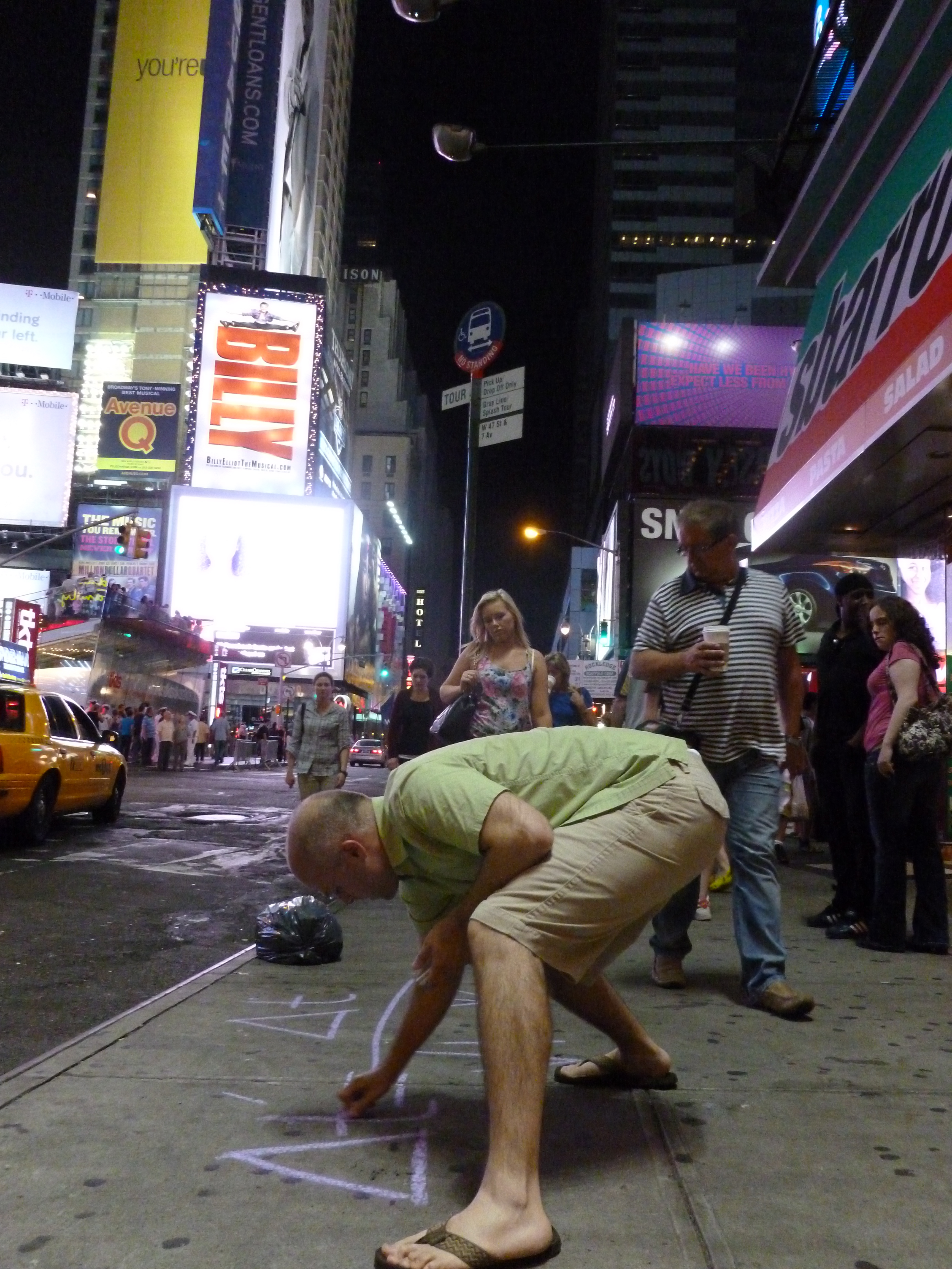 Chalking in Time(s Square)