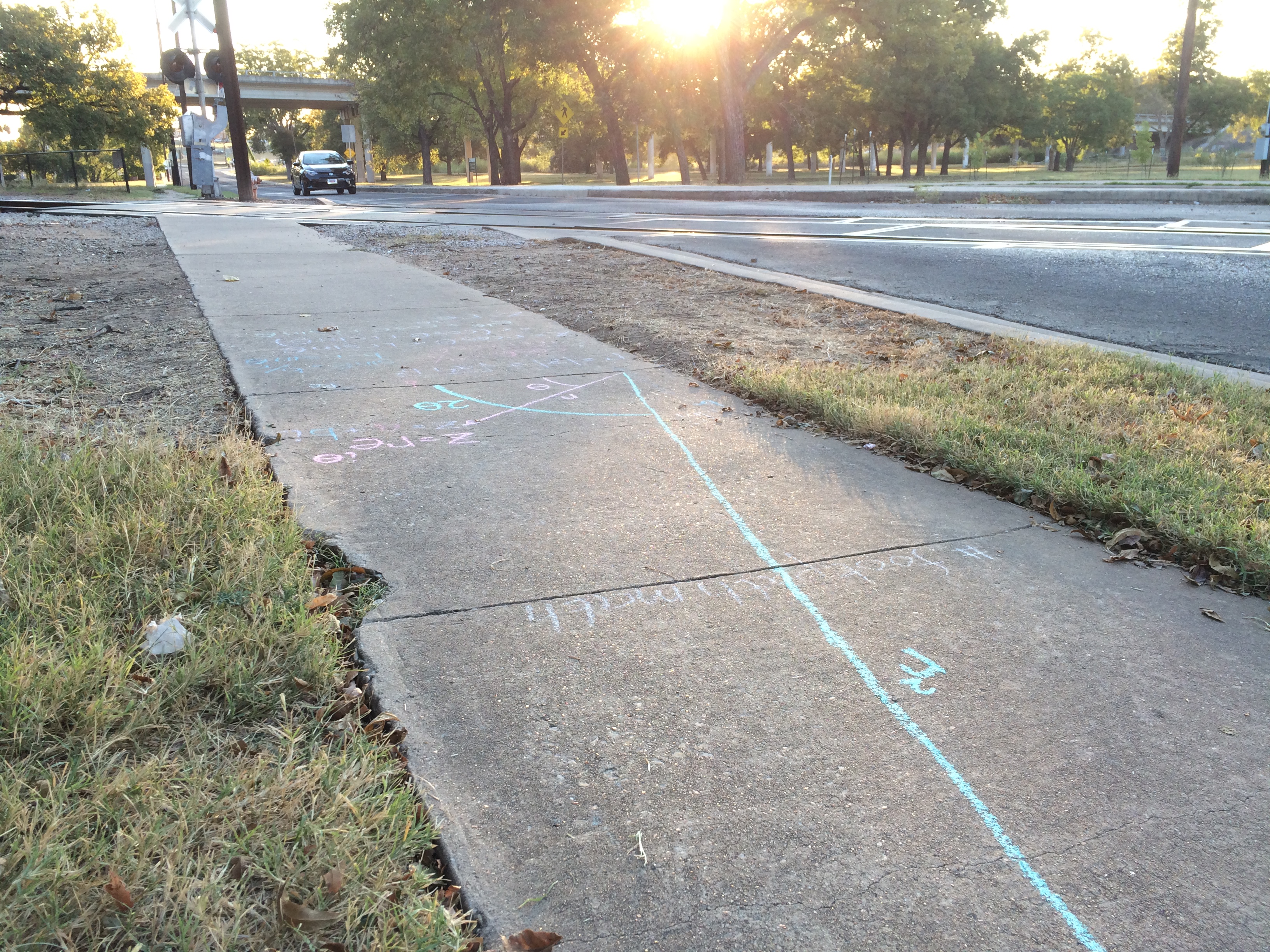 Looking east on Rosewood into the sunrise