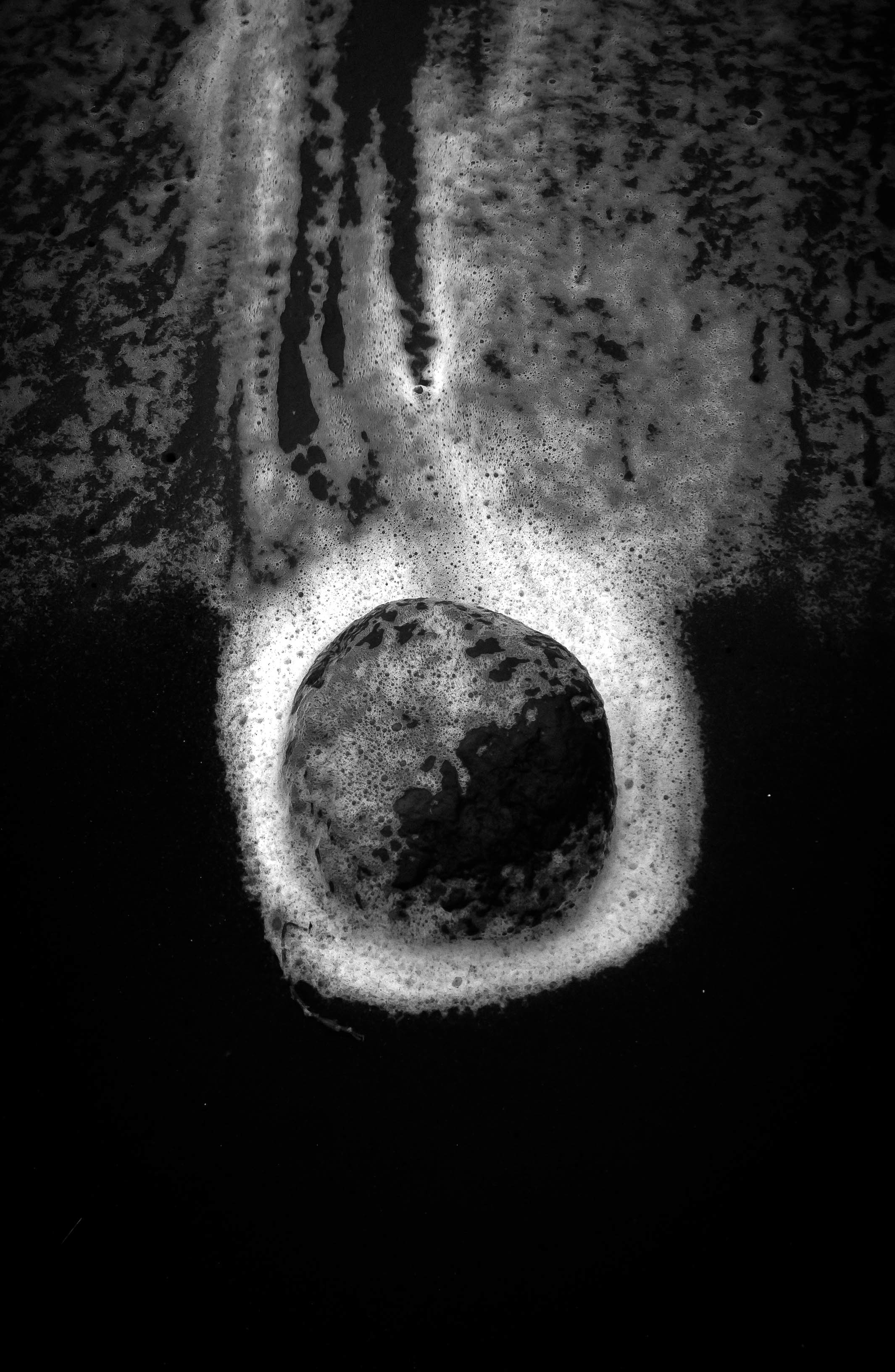 Black lava sand