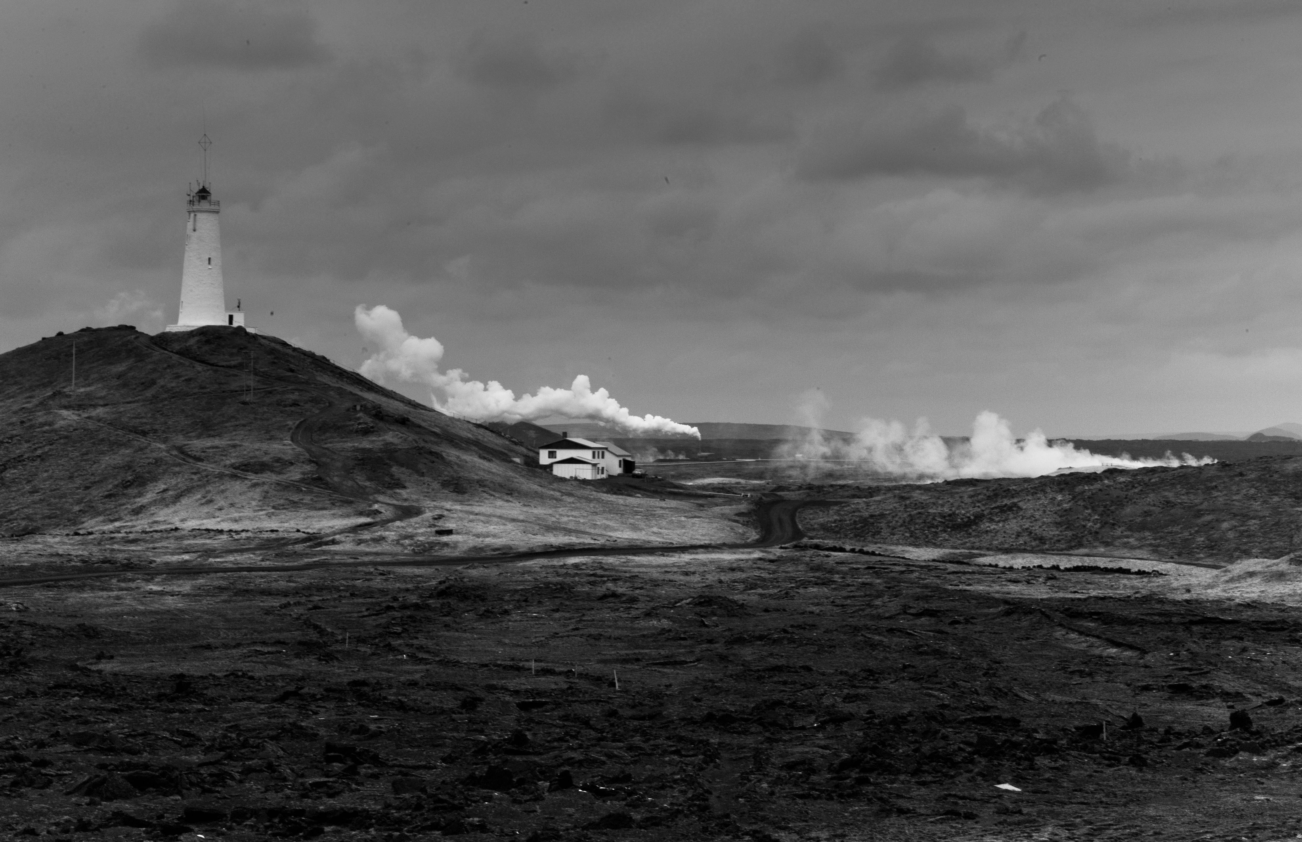 Geothermal power and lighthouse Leica