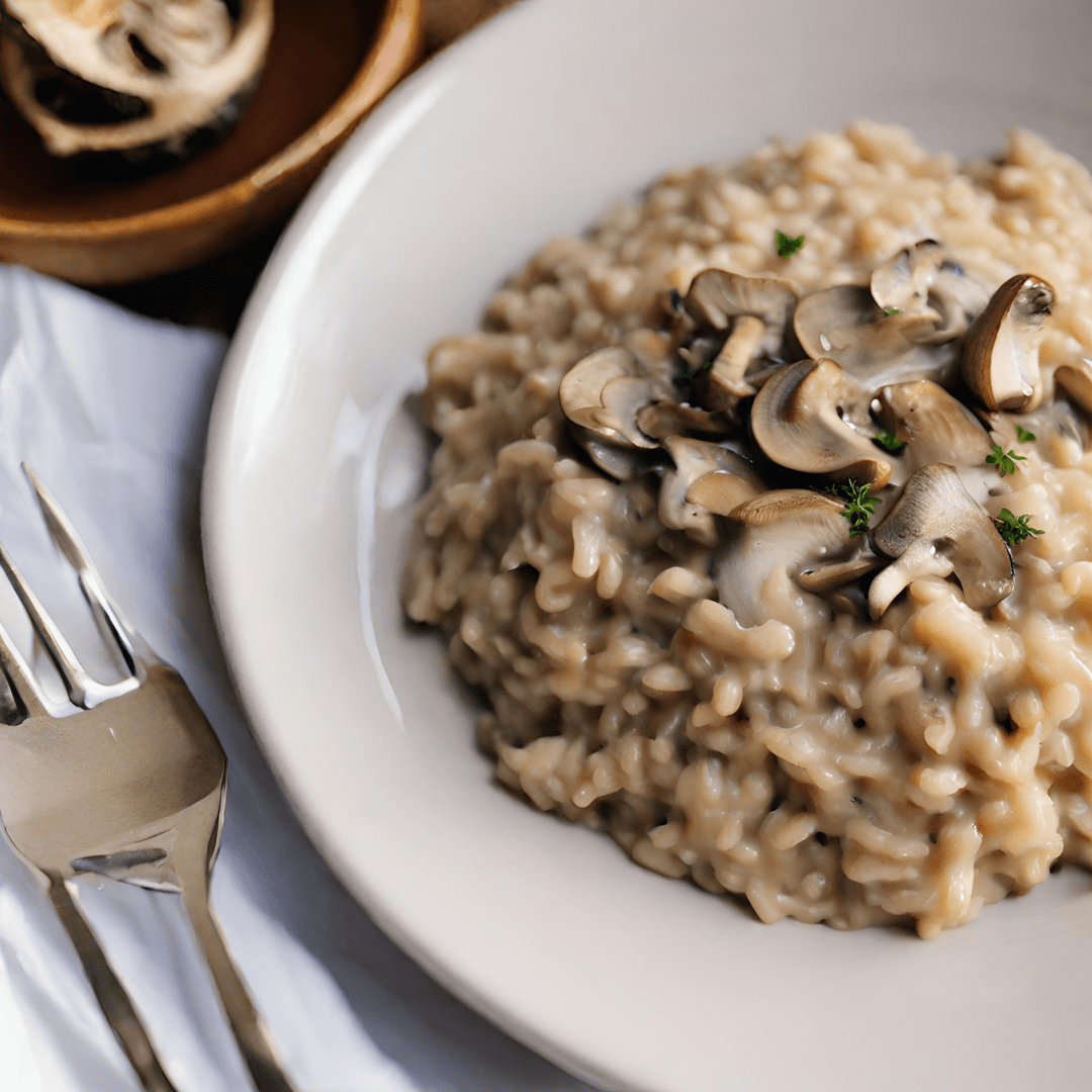 Creamy wild mushroom risotto