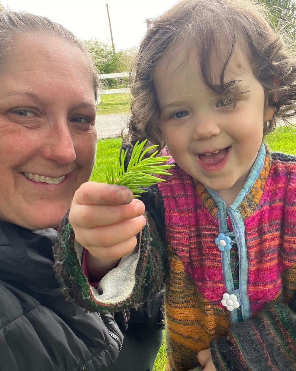Foragers with Spruce tip