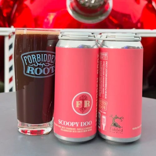 Forbidden Root beer cans