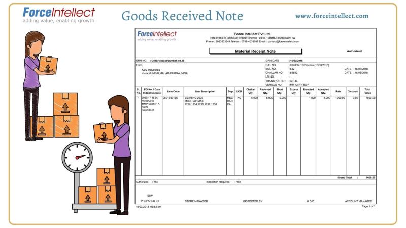 Goods Received Note Goods Receipt Note Grn Format - Desktop Landscape Patterns for Desktop