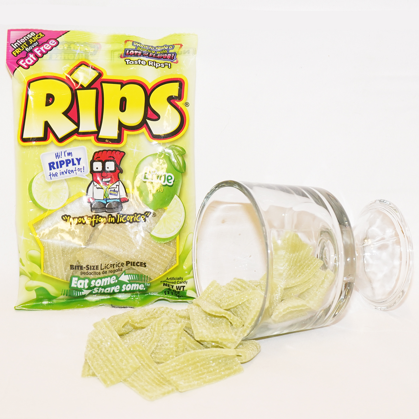 Rips® Bite-Size Lime Pieces | The Foreign Candy Company