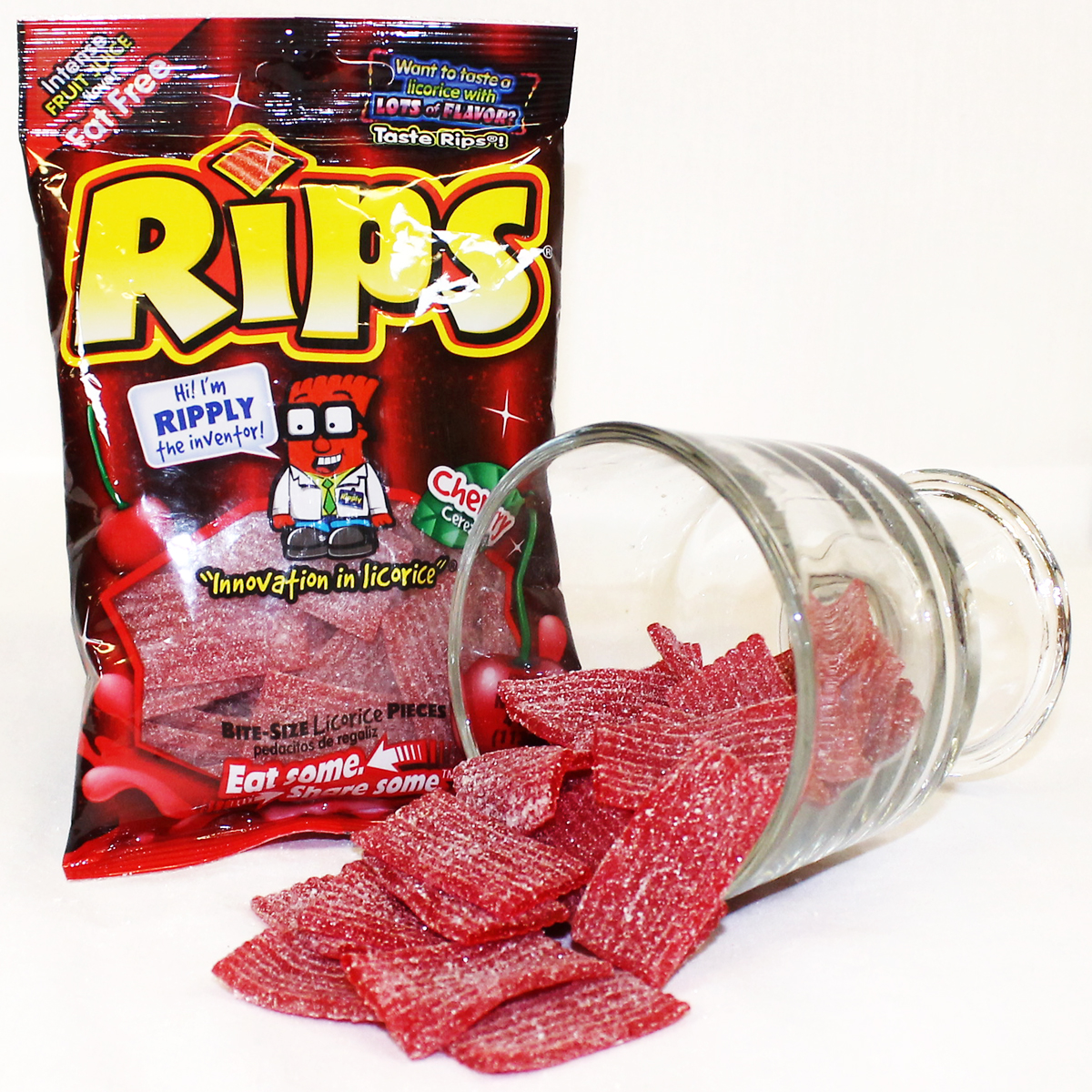 Rips® Bite-Size Cherry Pieces | The Foreign Candy Company