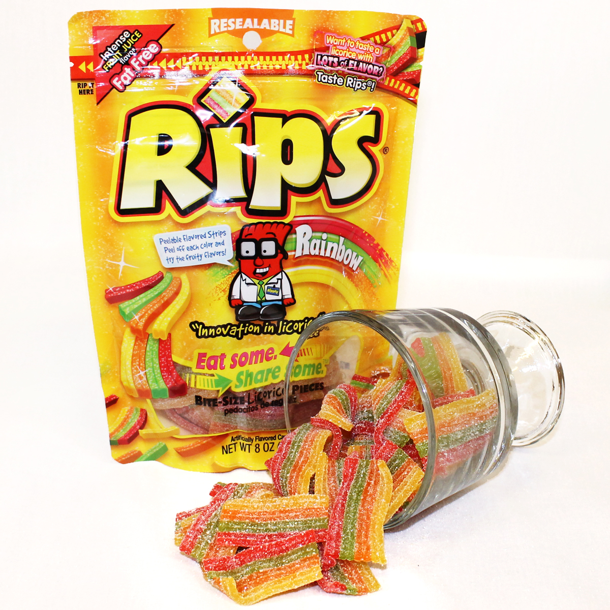 Rips® Bite-Size Peelable Rainbow Pieces | The Foreign Candy Company