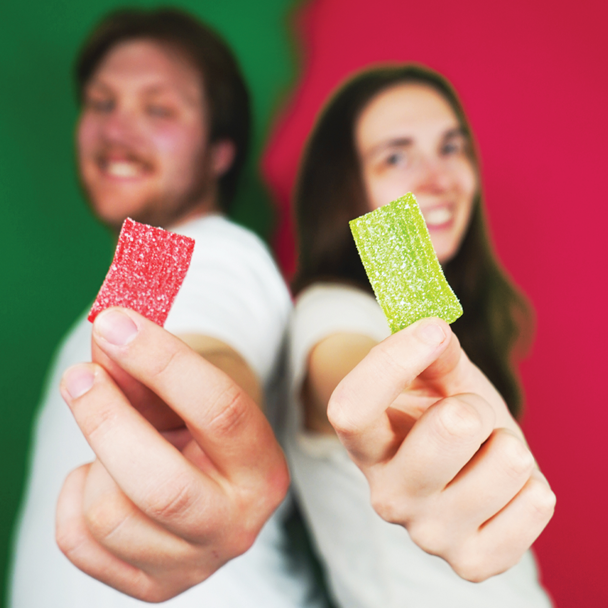 グリーンストロベリーぷっくりハートNo.1257 Rips® Bite-Size Strawberry & Green Apple Pieces | The Foreign