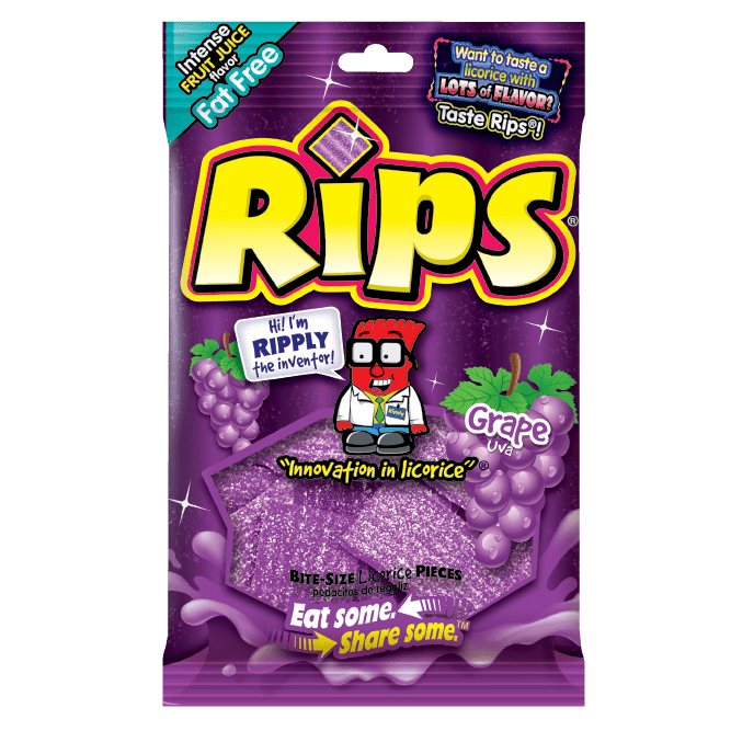 Rips® Bite-Size Grape Pieces | The Foreign Candy Company