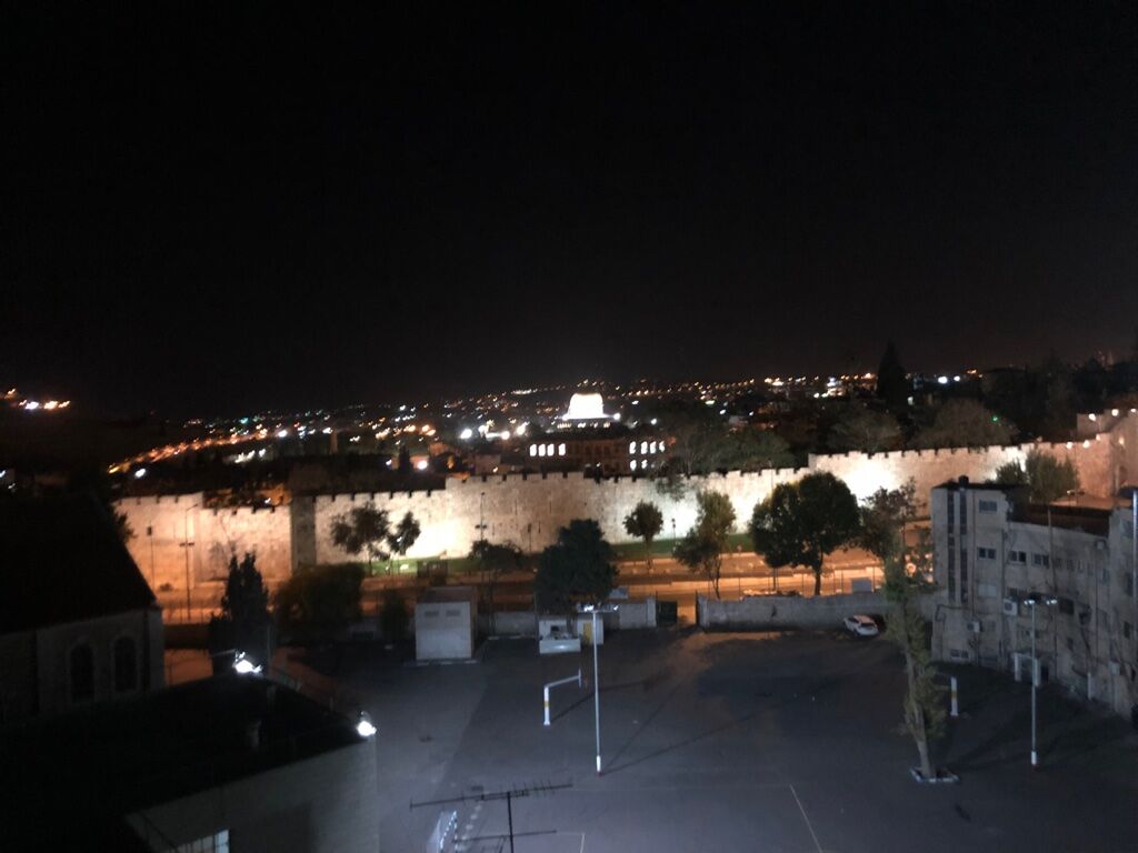 Back in Jerusalem--view from roof of hotel over the Old City
