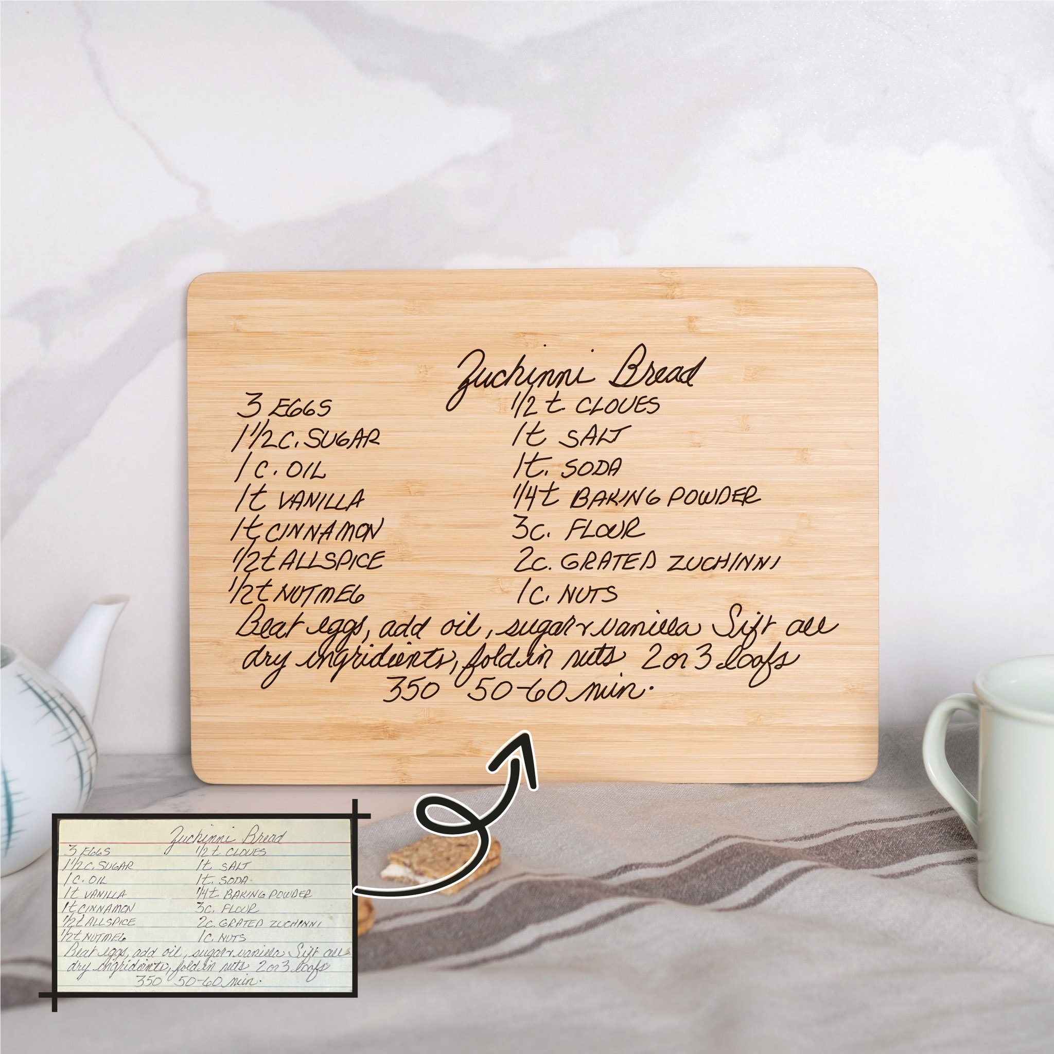 Olive Wood Recipe Cutting Board