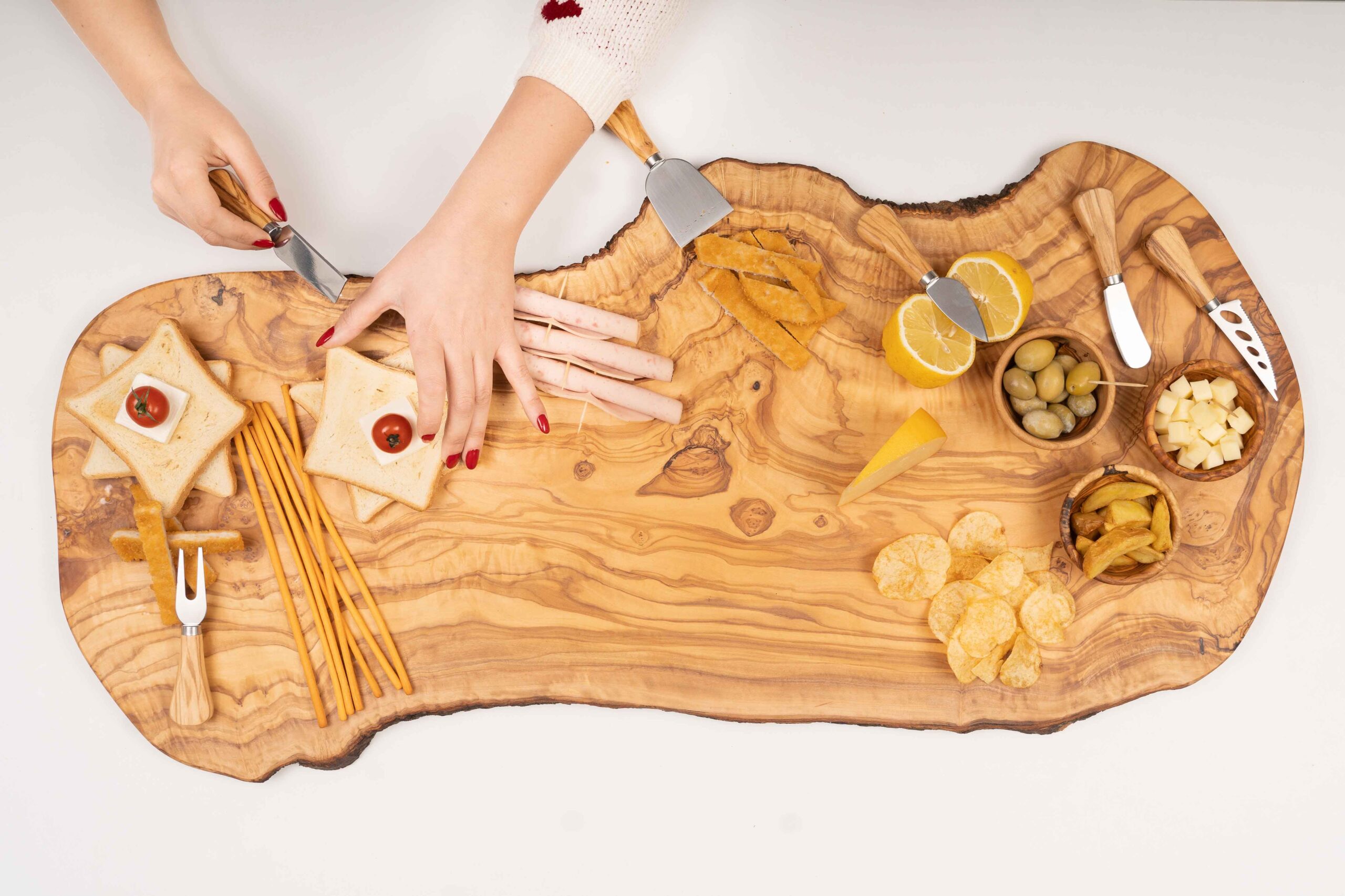 Extra Large Olive Wood Charcuterie Board – 24" to 48" Long