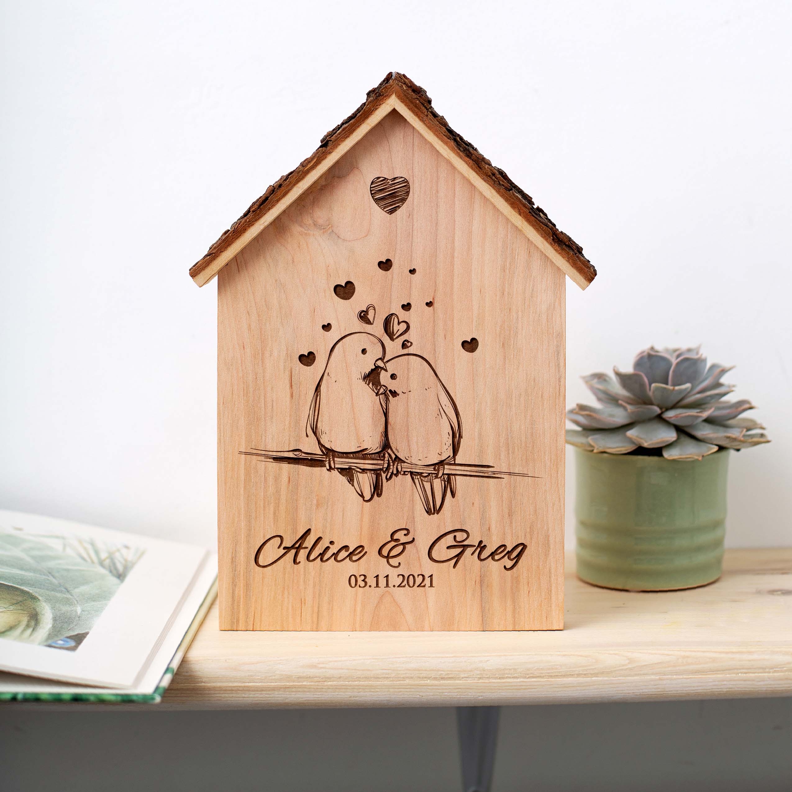 Personalized Rustic Lovebirds Sign