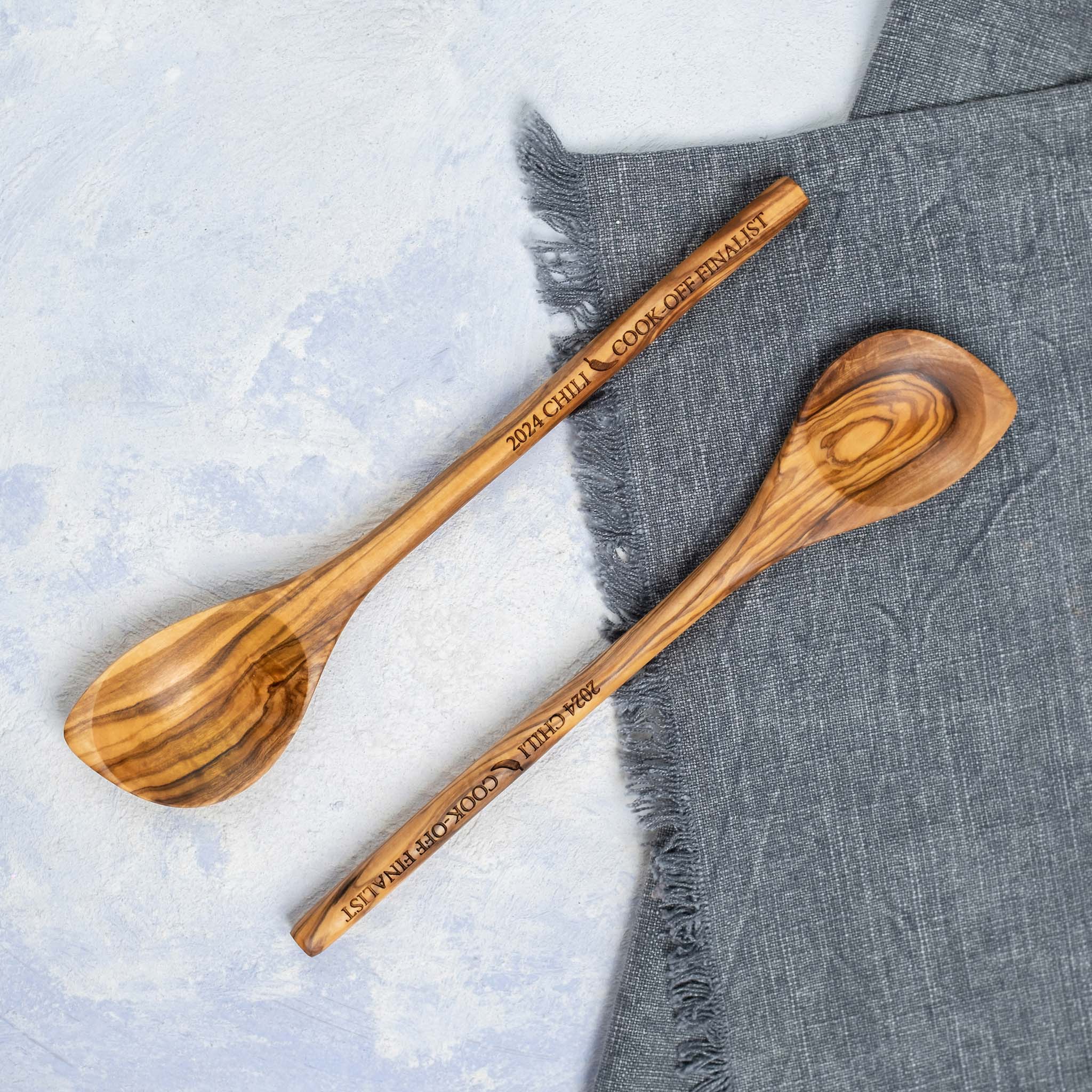Custom Engraved Olive Wood Spoon