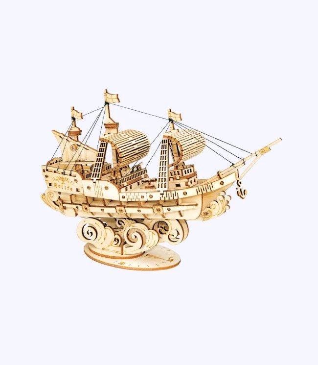 Robotime ROLIFE Ancient Sailing Ship 3D Wooden Model Kit