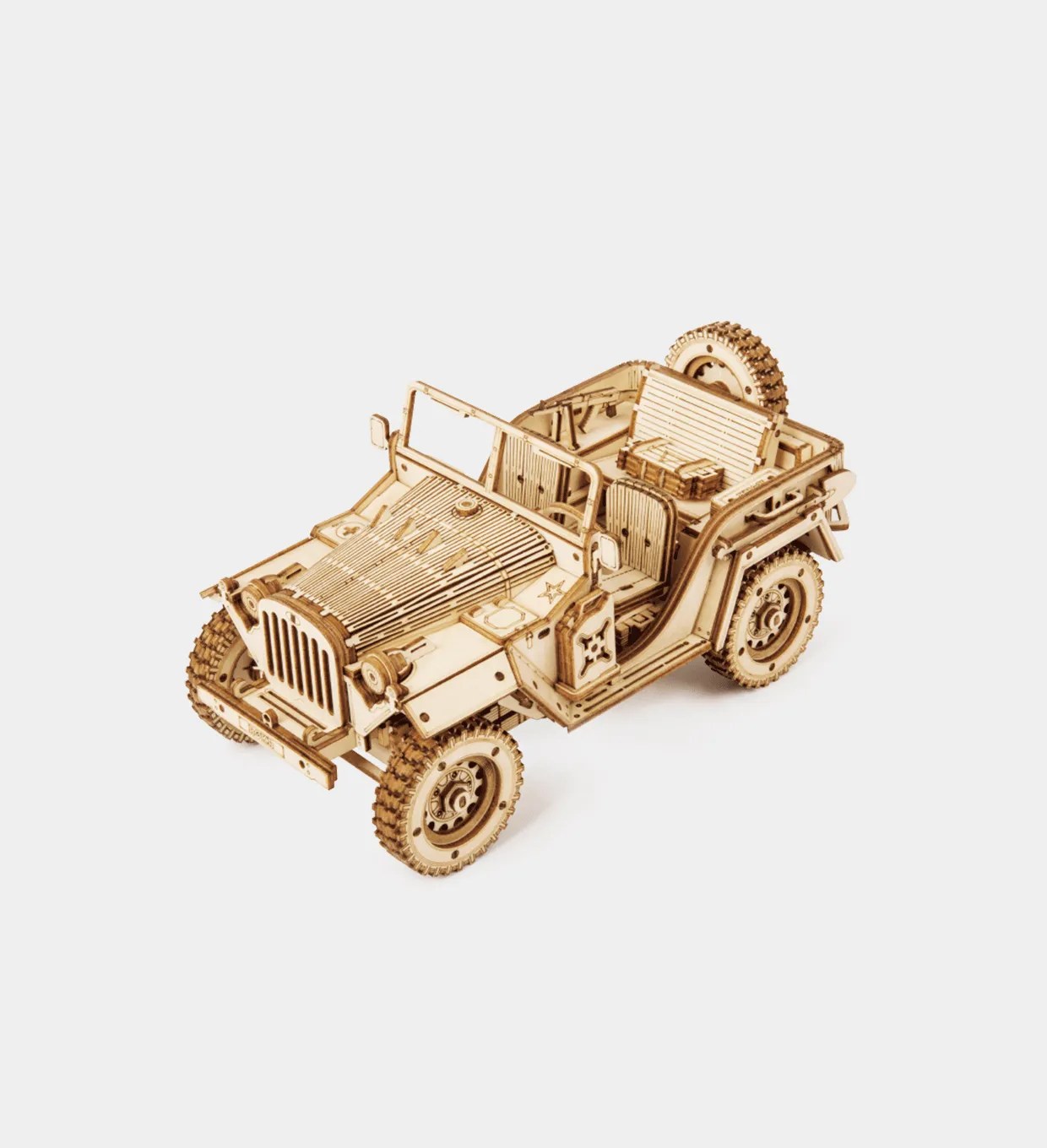 ROKR Army Field Car Scale Model 3D Wooden Puzzle