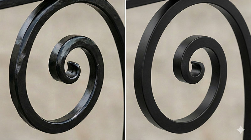 素材から選ぶ｜ハンドメイドの質感あるロートアイアン（鉄）とシャープなアルミの施工事例比較