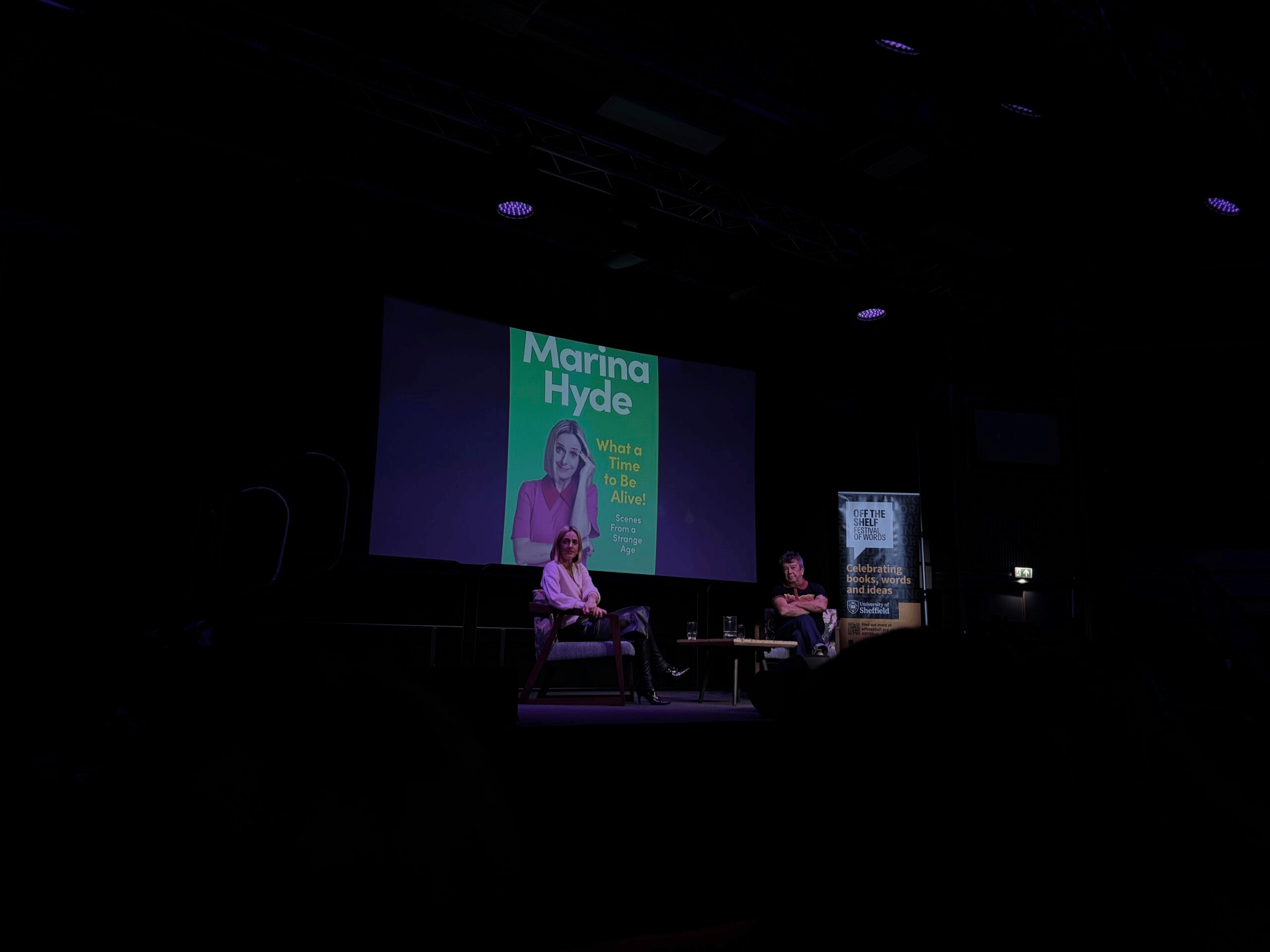 Marina Hyde “Giving us backdoor passes to Guardian newsrooms” at Off The Shelf
