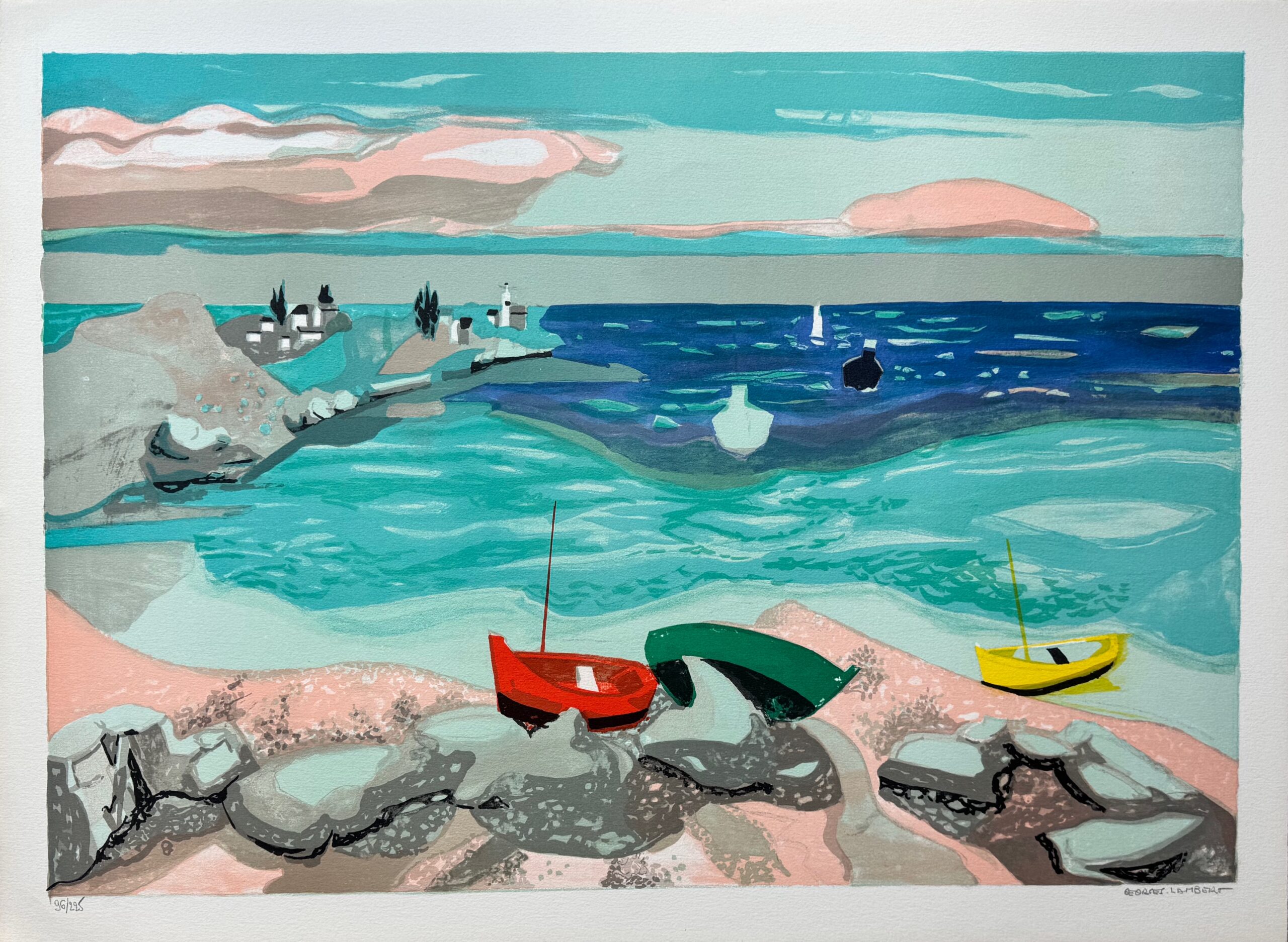 Georges Lambert SEASIDE Limited Edition Hand Signed Lithograph