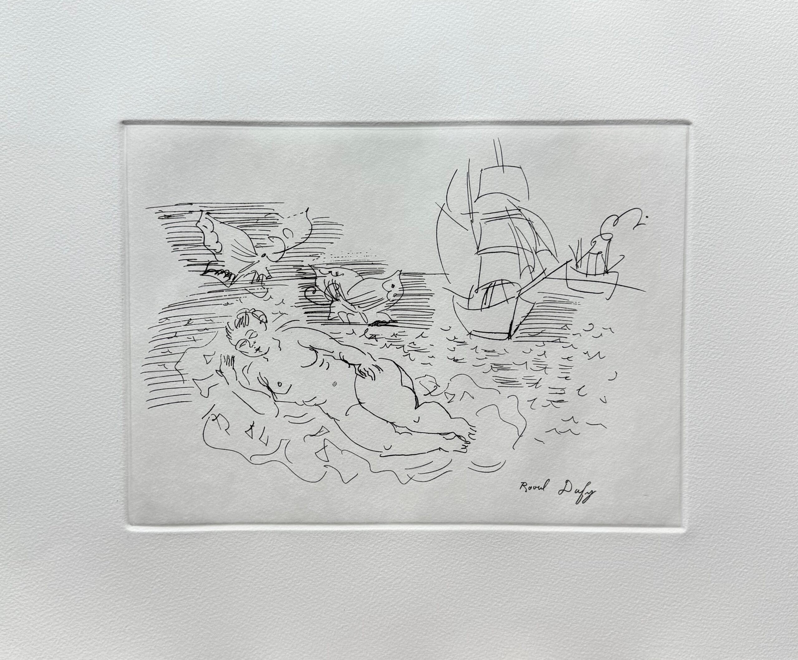 Raoul Dufy ON THE BEACH Restrike Etching