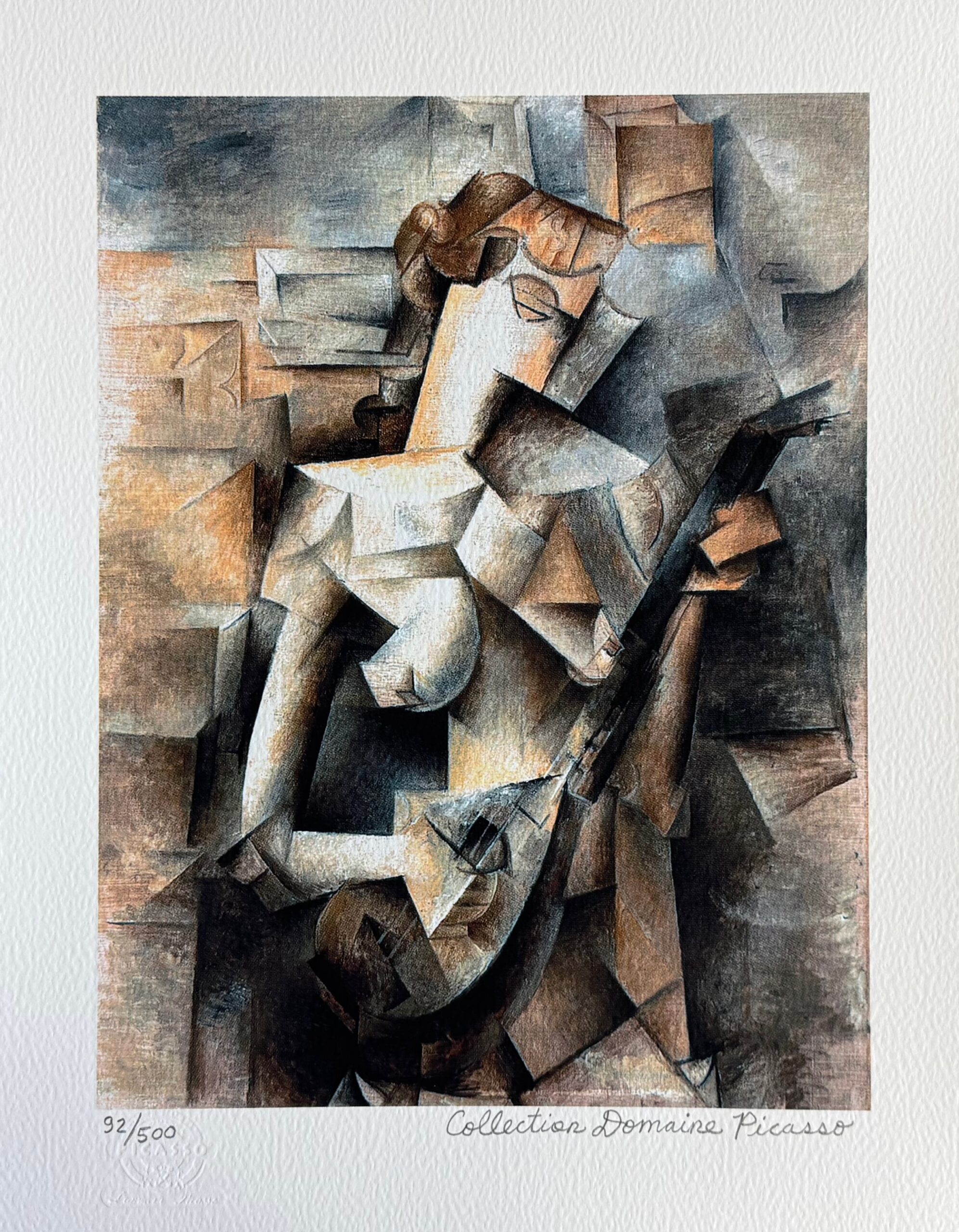Pablo Picasso GIRL WITH MANDOLIN Estate Signed Limited Edition Giclee 16" x 12"