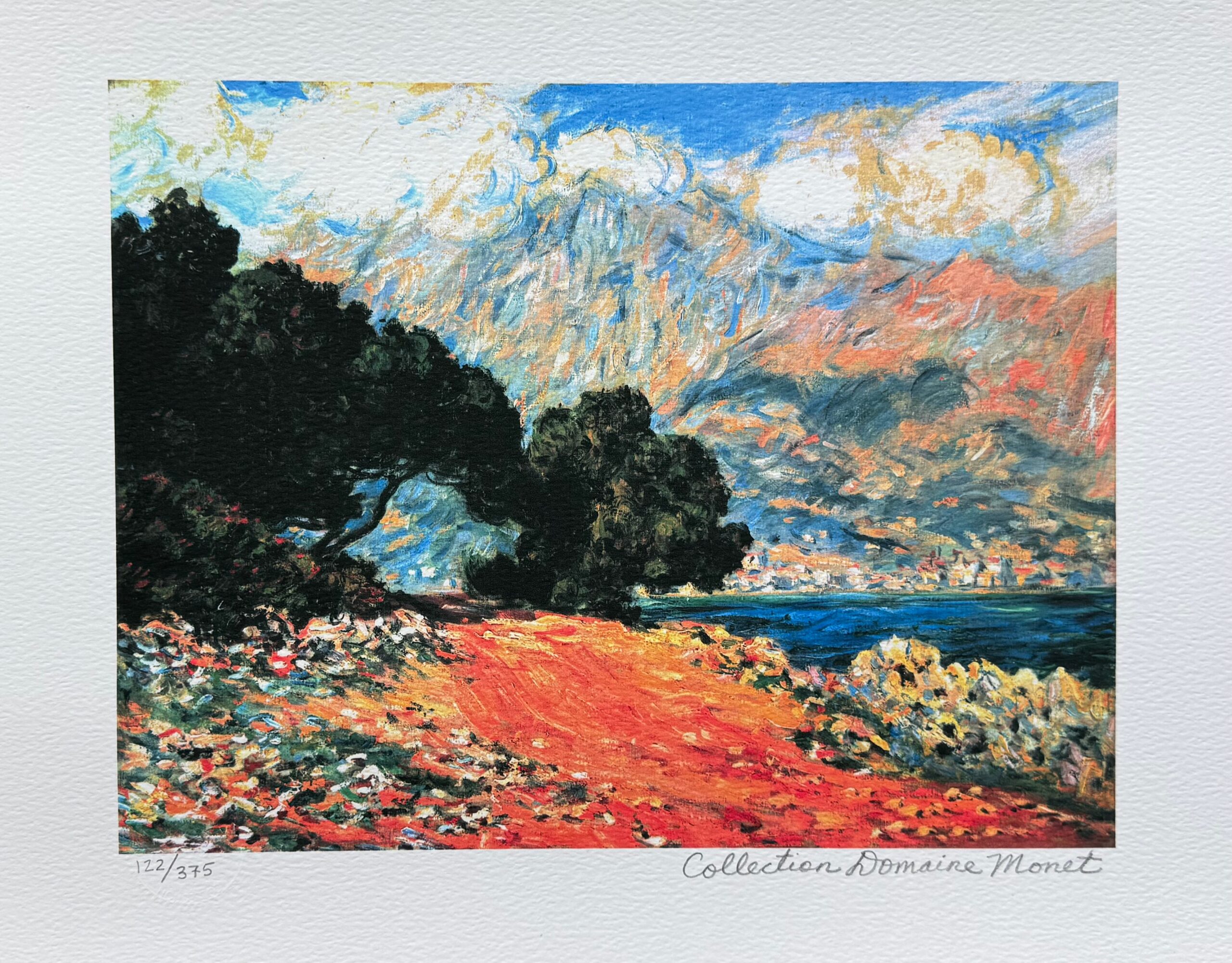 Claude Monet CAP MARTIN Estate Signed Limited Edition Giclee 12 x 16