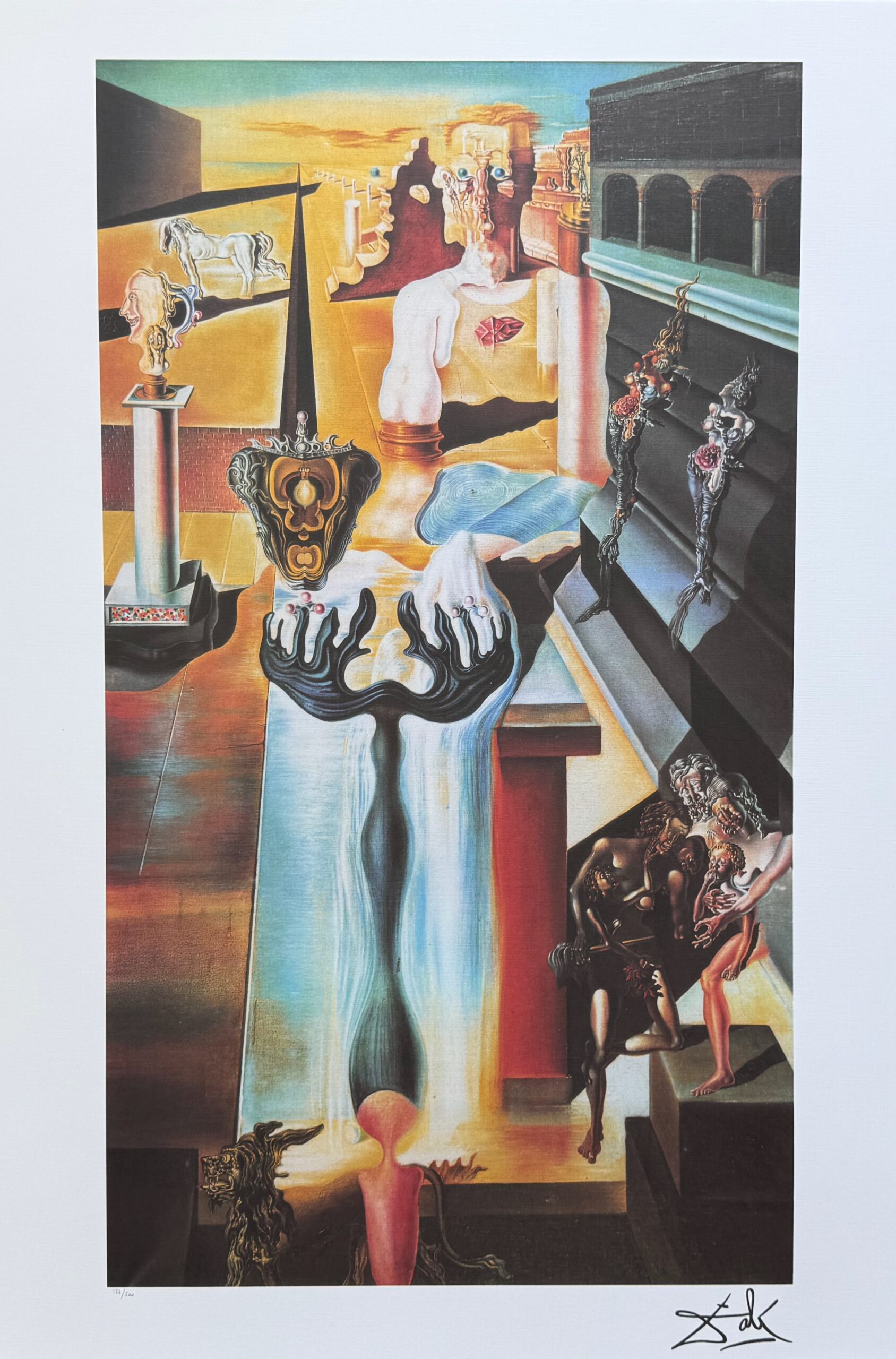 Salvador Dali INVISIBLE MAN Facsimile Signed Limited Edition Lithograph