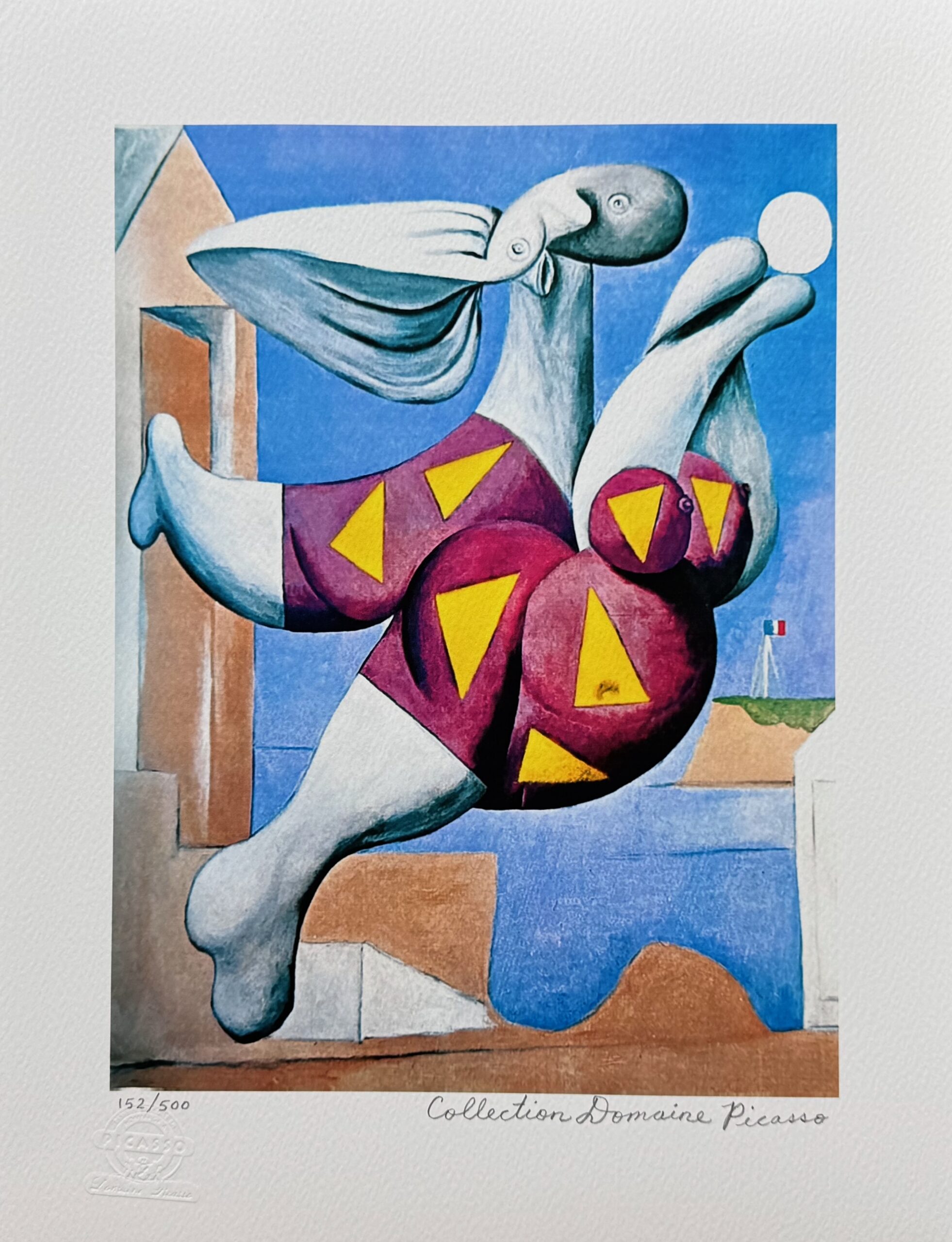 Pablo Picasso BATHER WITH BEACH BALL Estate Signed Limited Edition Giclee 16" x 12"