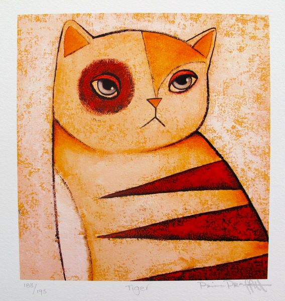 Paine Proffitt TIGER Hand Signed Limited Edition Giclee