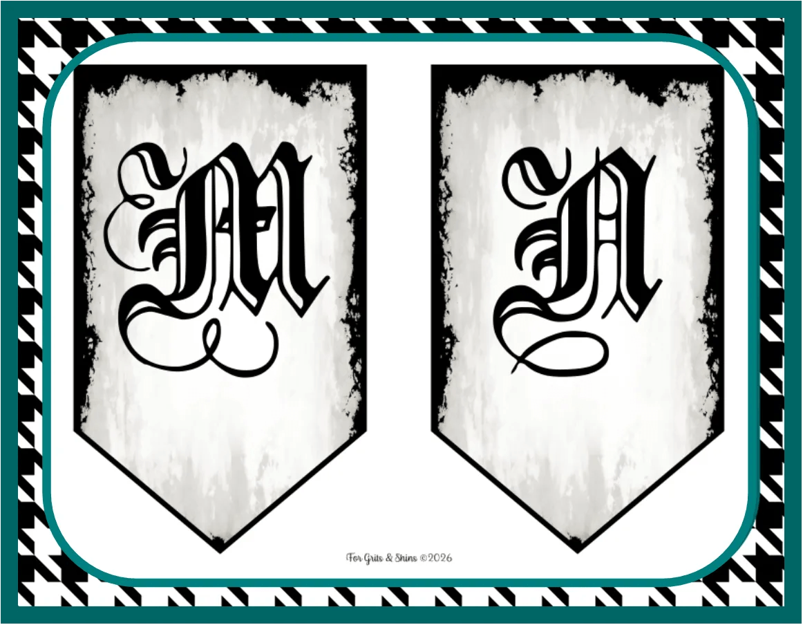 Capital M & N letters banner image