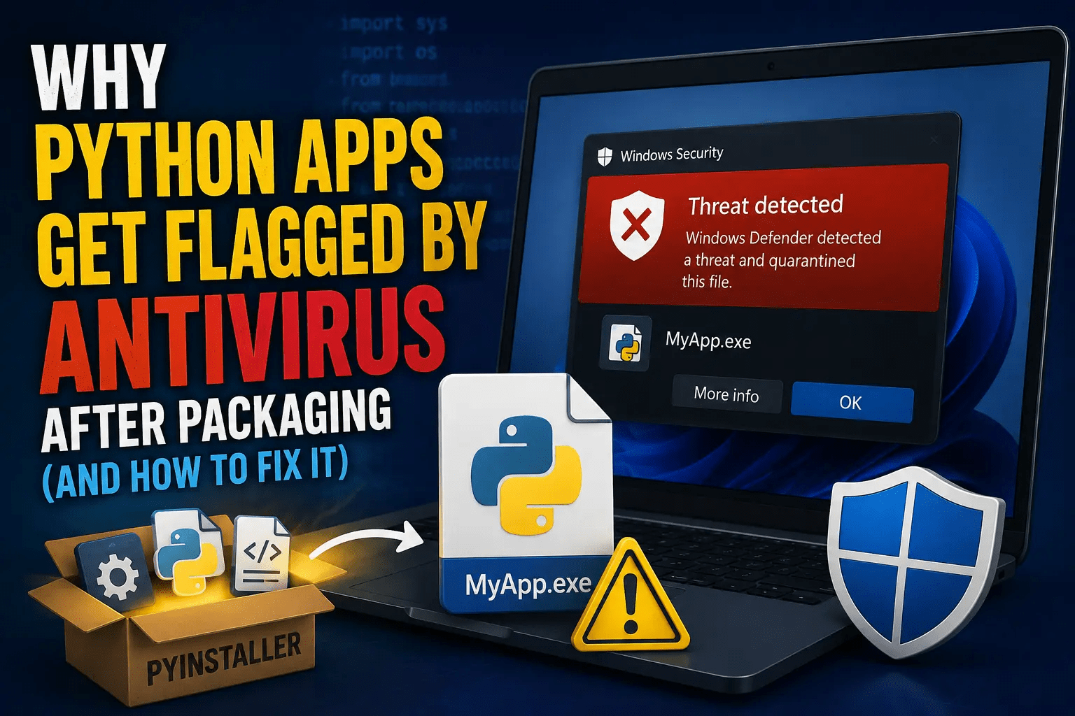 Python app flagged by antivirus after packaging with PyInstaller